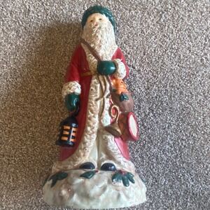 Vintage Candle Santa Claus Style Figurine Christmas Decor Never Lit